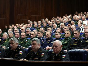 Posiedzenie resortu obrony Rosji z udziałem Władimira Putina