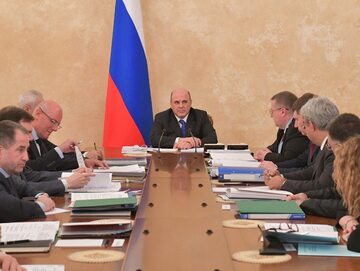 Posiedzenie rządu Federacji Rosyjskiej z premierem Michaiłem Miszustinem