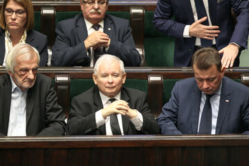 Posiedzenie Sejmu, Ryszard Terlecki, Jarosław Kaczyński, Mariusz Błaszczak