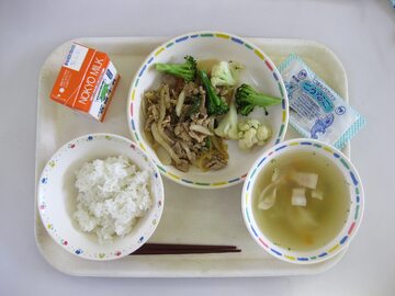 Posiłek wydawany w jednej z japońskich szkół (zdj. ilustracyjne)
