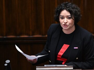 Posłanka Lewicy Anna Maria Żukowska w Sejmie