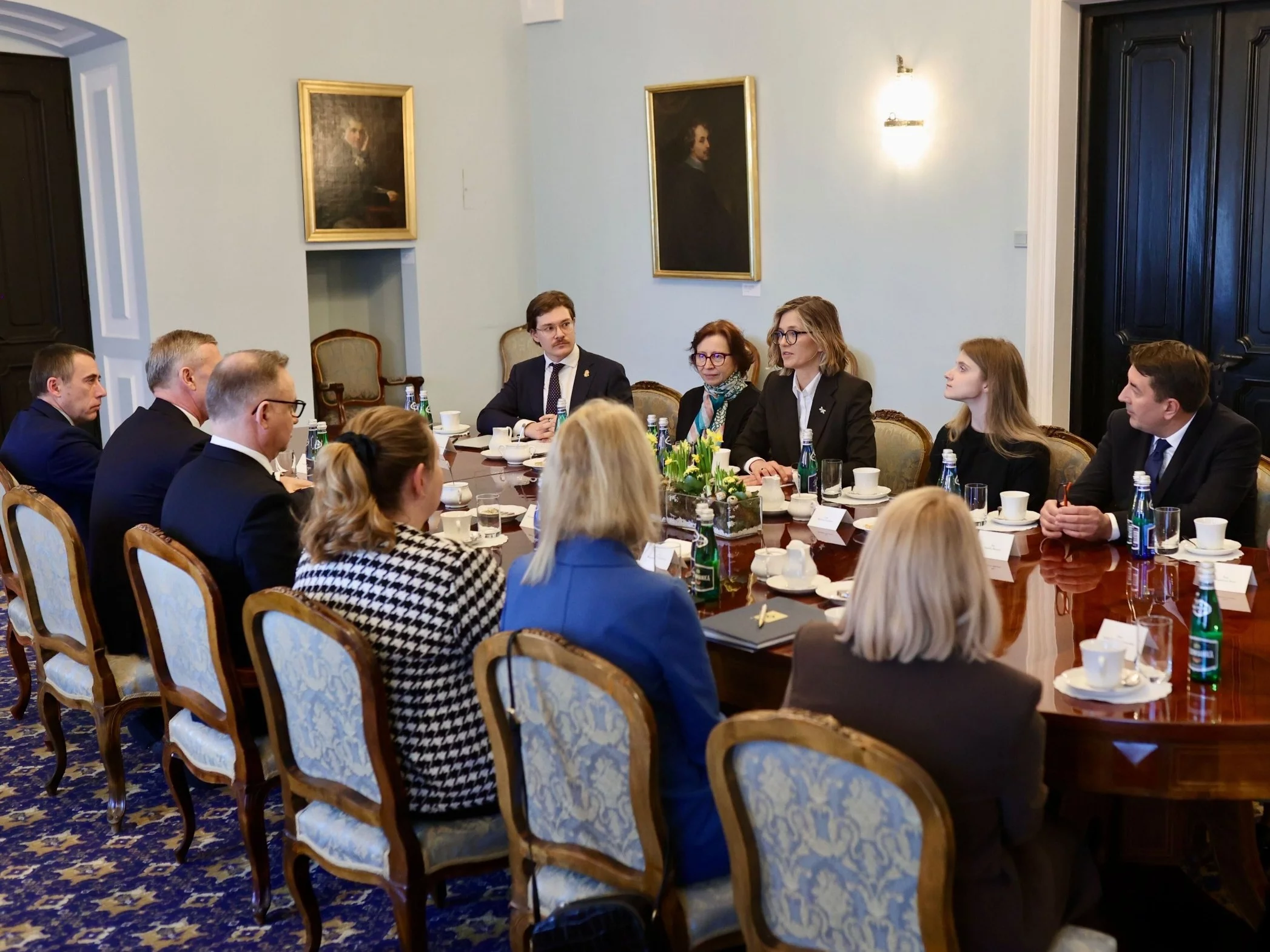 Joanna Wicha i Magdalena Biejat na spotkaniu z Andrzejem Dudą