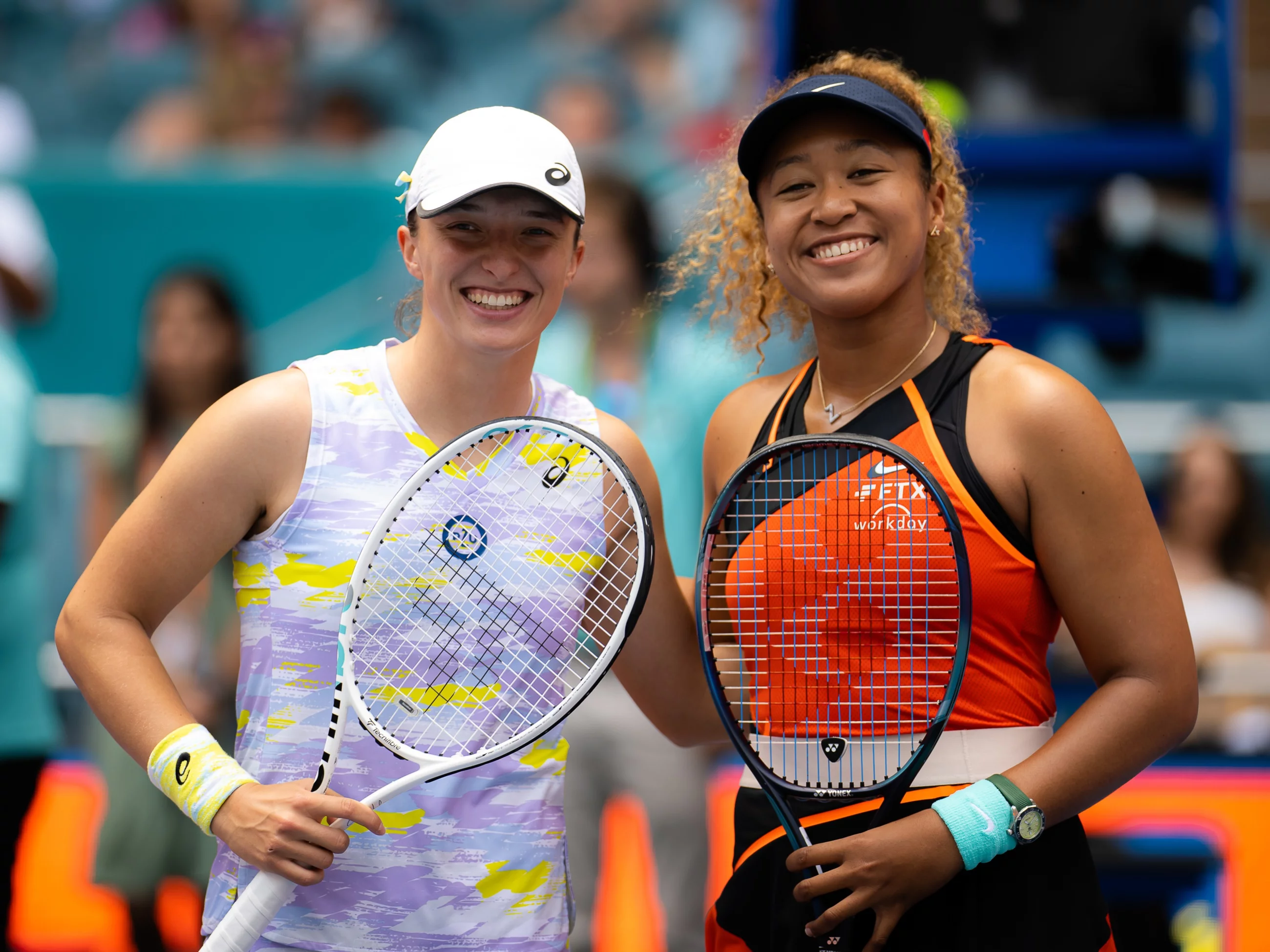 Iga Świątek i Naomi Osaka