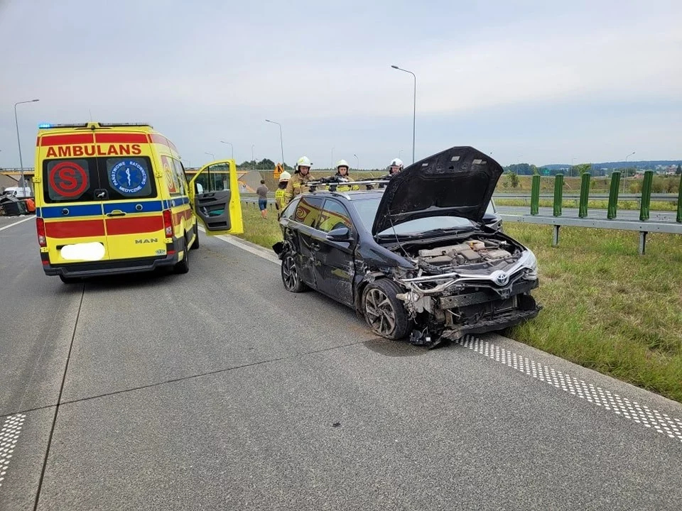 Wypadek na drodze ekspresowej S17 k. Garwolina