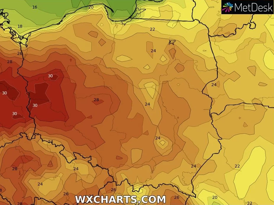 Prognoza temperatury na niedzielę12 czerwca