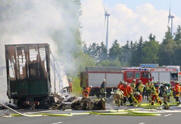 Pożar autokaru w Niemczech