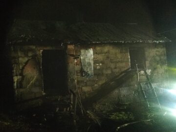 Pożar domu w Lasotach