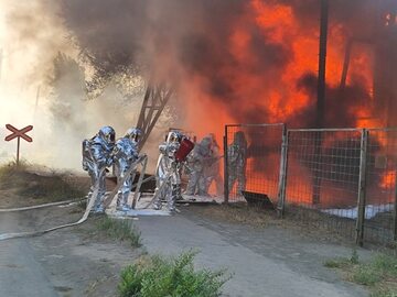 Pożar fabryki w Wołgogradzie