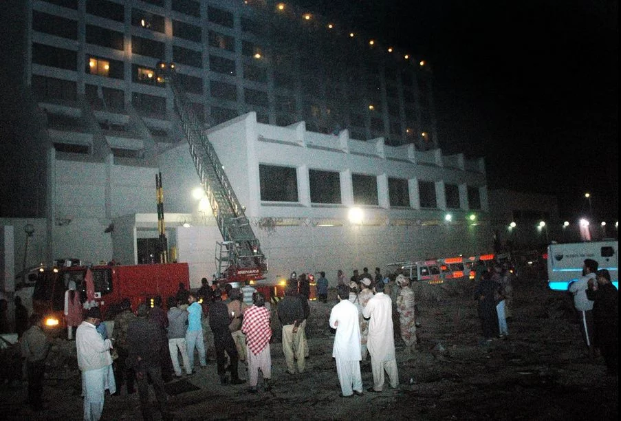 Pożar hotelu w Karachi