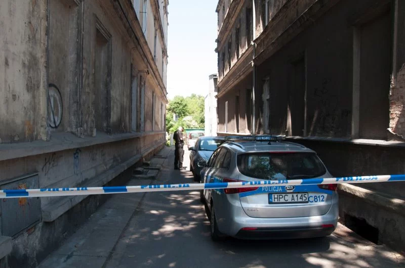 Policja na miejscu zdarzenia