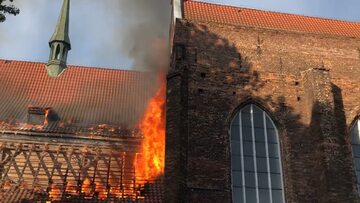 Pożar kościoła św. Piotra i Pawła w Gdańsku