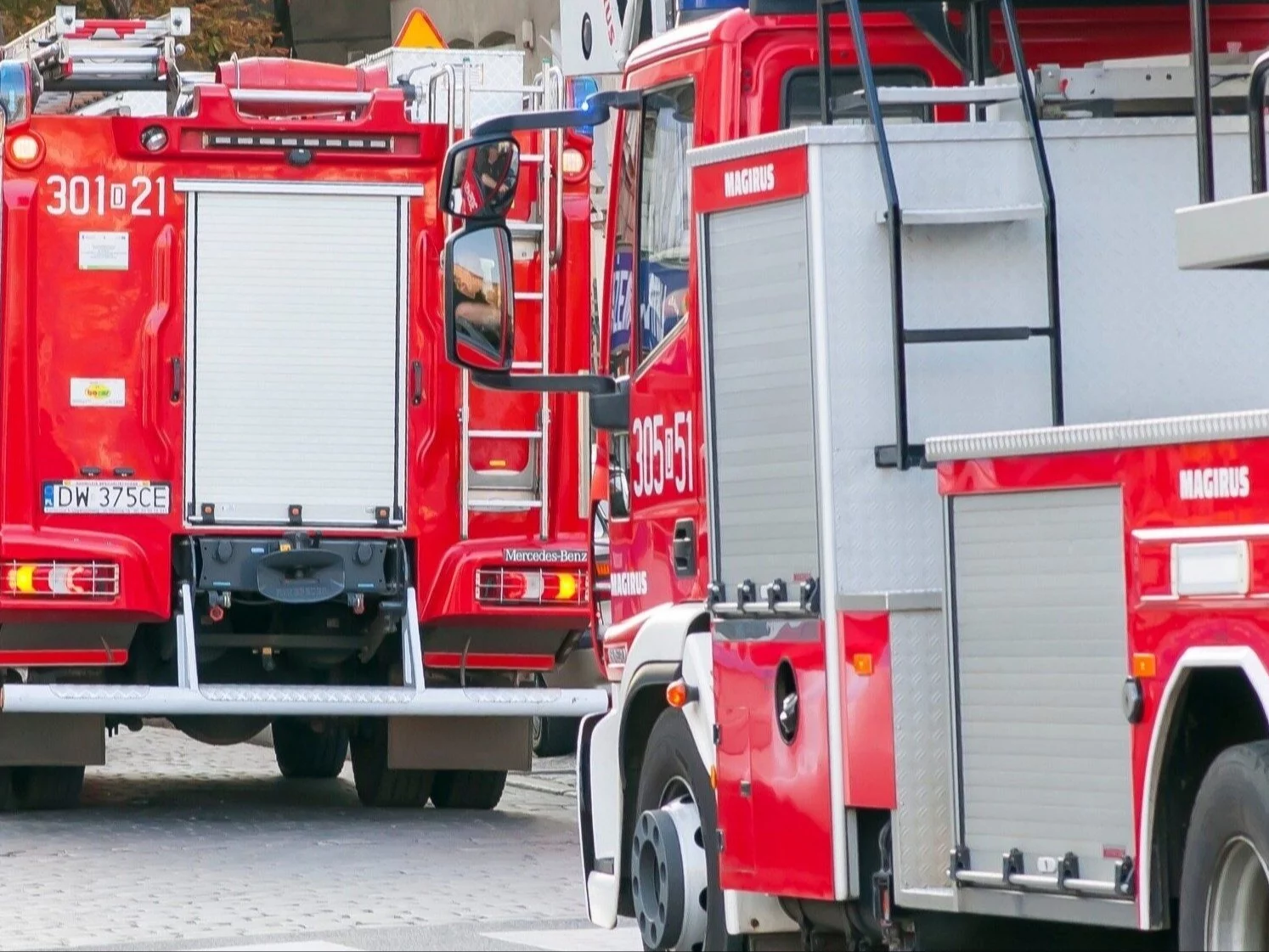 Pożar na A4. Słup ognia widać daleka