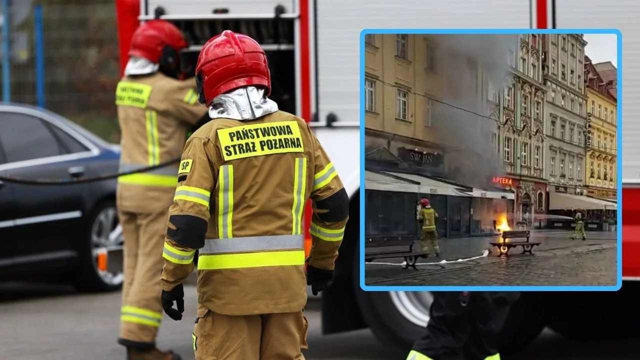 Pożar na wrocławskim rynku. Są poszkodowani