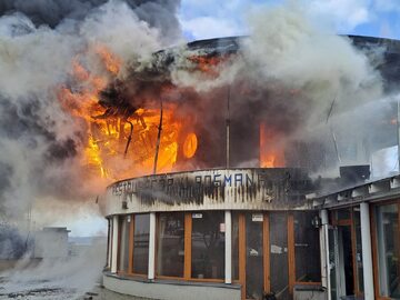 Pożar restauracji przy ul. Lipowej w Pucku