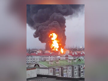 Pożar składu ropy w Biełgorodzie
