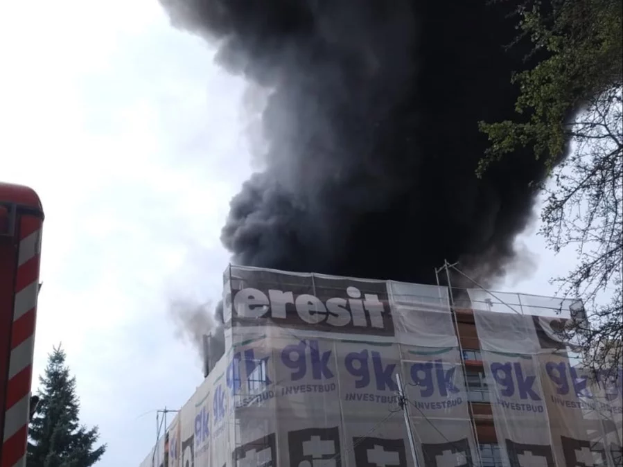 Pożar szkoły w Zielonej Górze