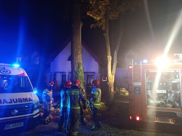 Pożar w domu opieki w Siennicy