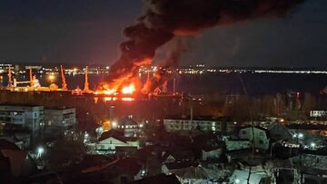 Pożar w porcie na okupowanym Krymie. Ukraińskie siły powietrzne uderzyły w Nowoczerkask