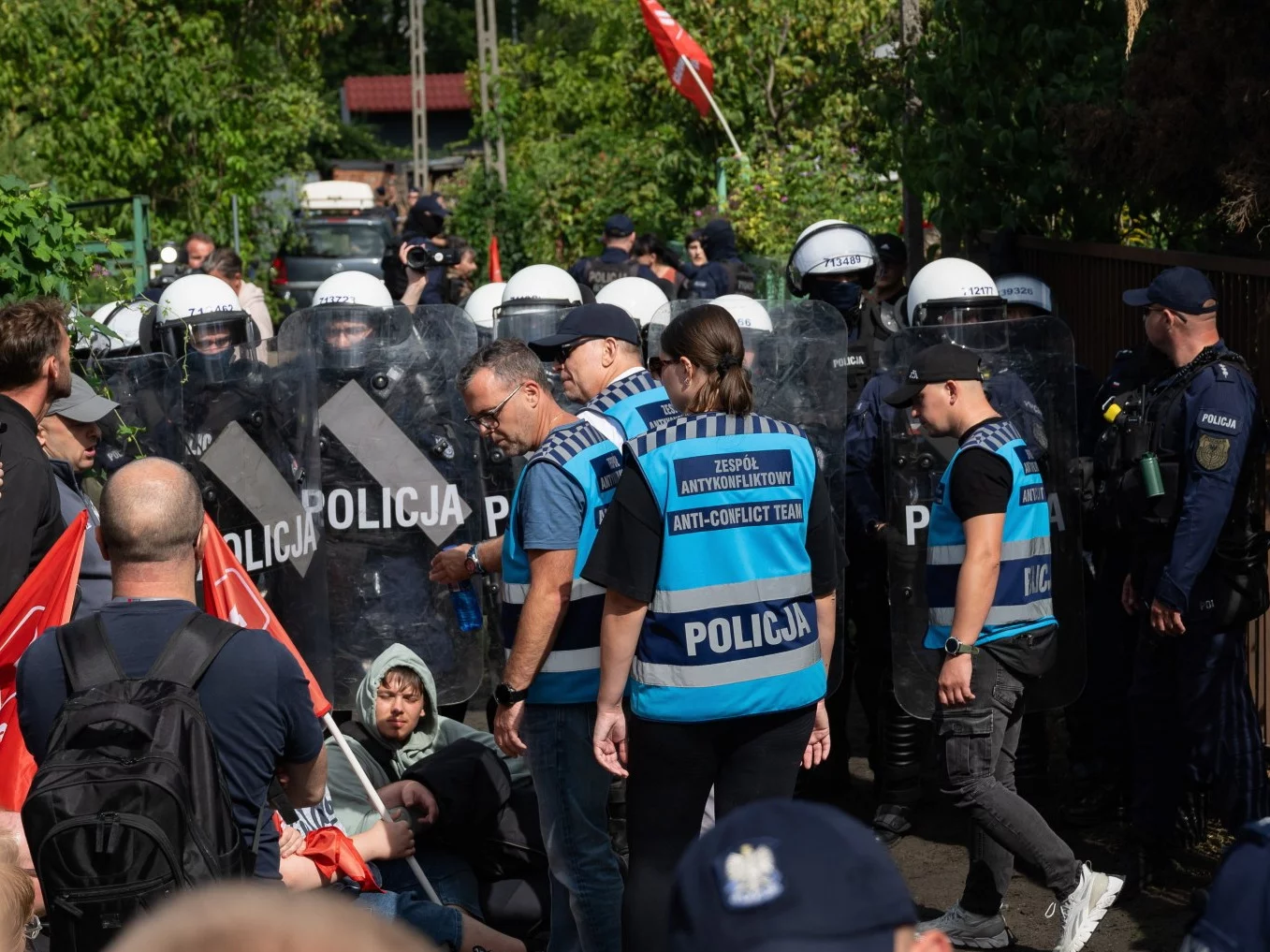 Protest podczas eksmisji na Osiedlu Maltańskim
