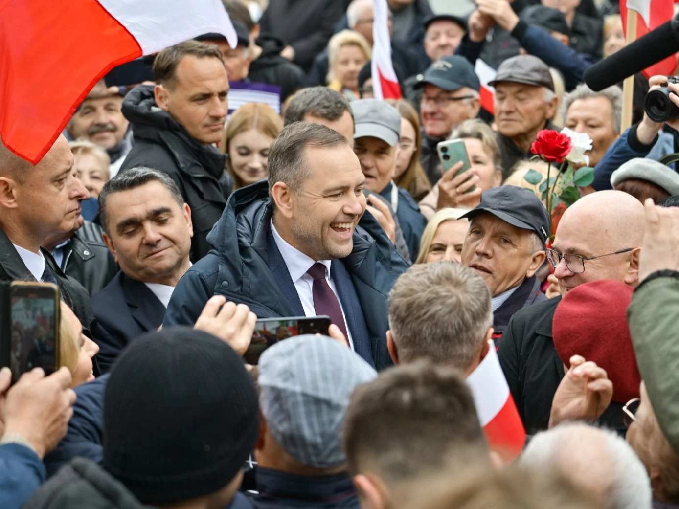 Karol Nawrocki na spotkaniu wyborczym