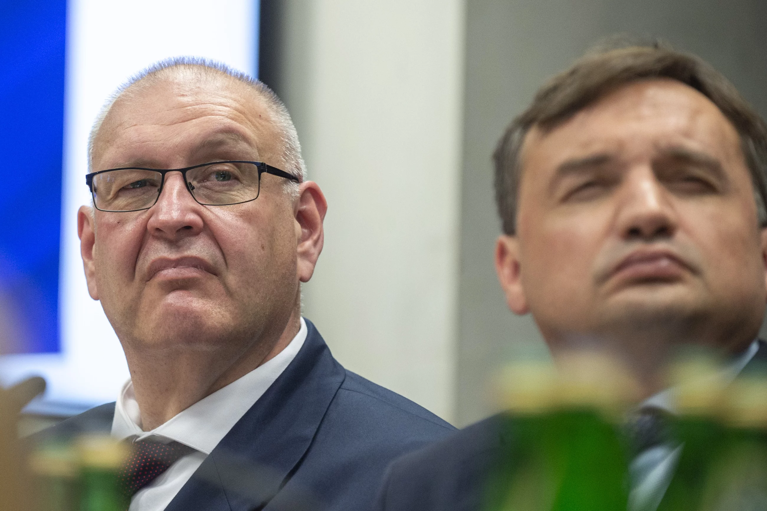 Bogdan Święczkowski w towarzystwie przełożonego Zbigniewa Ziobry