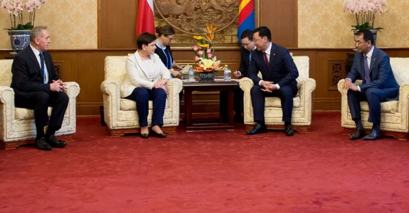 Beata Szydło i Jargaltulgyn Erdenebat