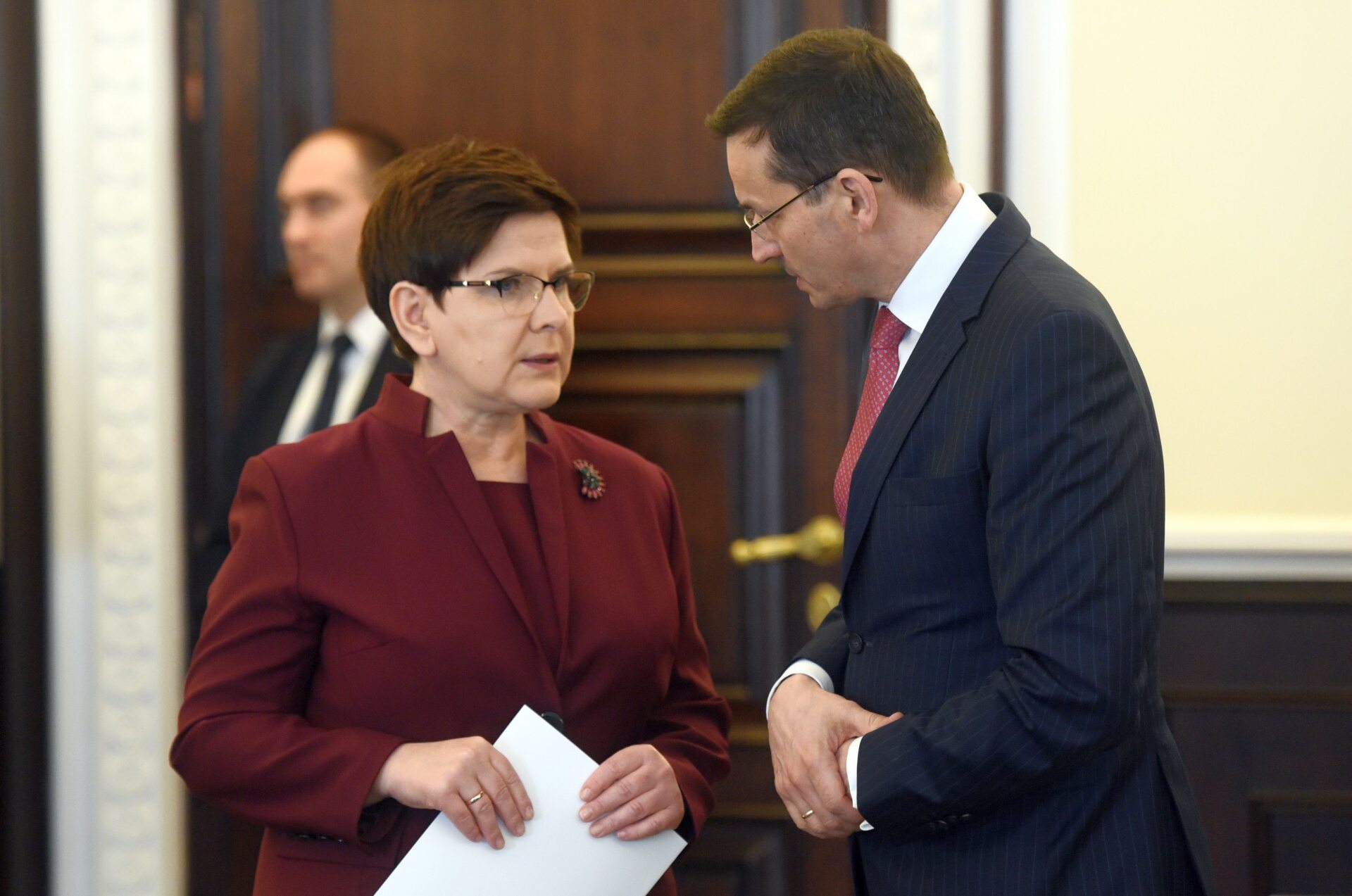 Premier Beata Szydło, wicepremier, minister finansów i rozwoju, Mateusz Morawiecki