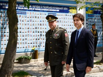 Premier Kanady Justin Trudeau w Kijowie