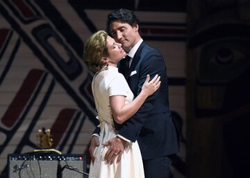 Premier Kanady Justin Trudeau z żoną
