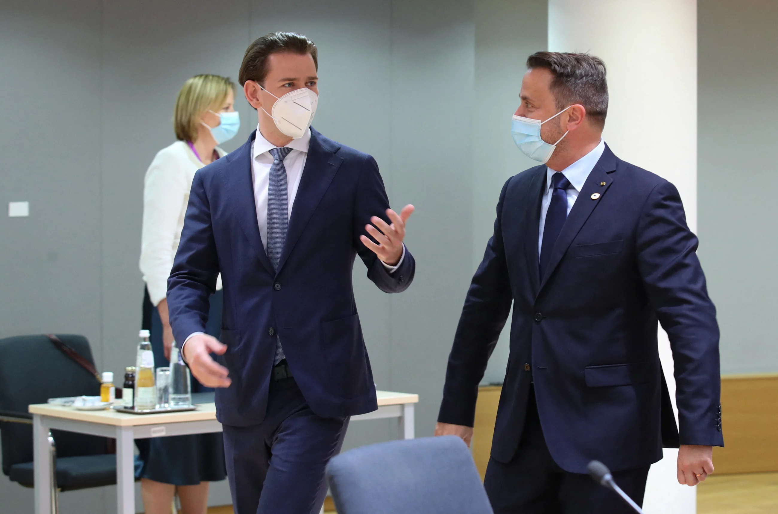 Od lewej: Sebastian Kurz i Xavier Bettel