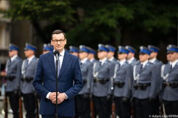 Premier Mateusz Morawiecki na święcie policji