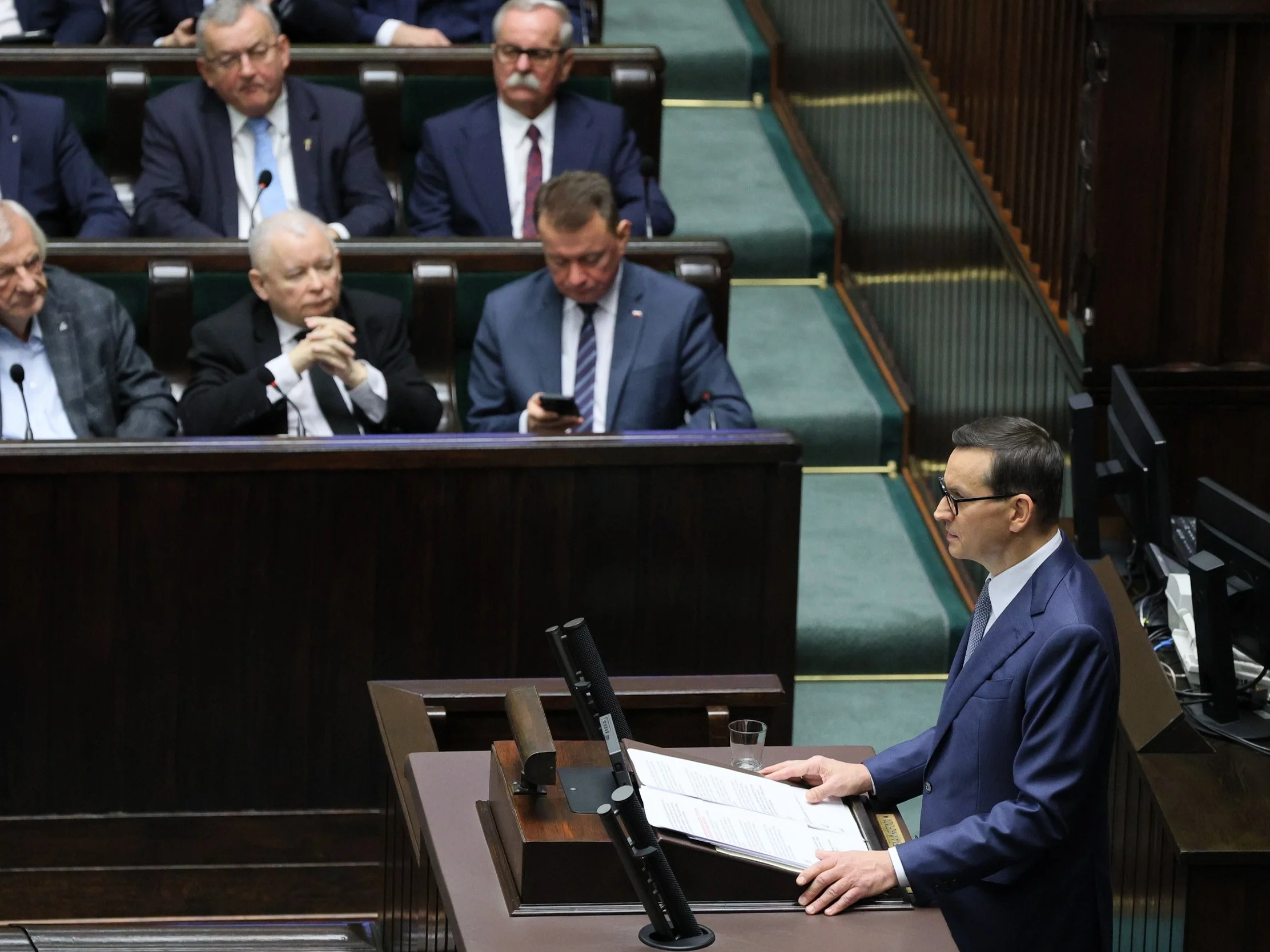 Premier Morawiecki podczas expose