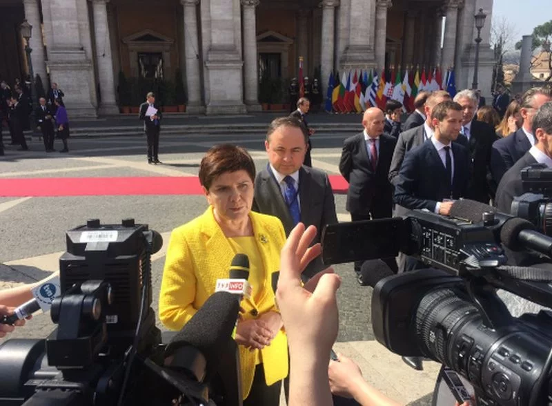 Premier Beata Szydło po podpisaniu Deklaracji Rzymskiej