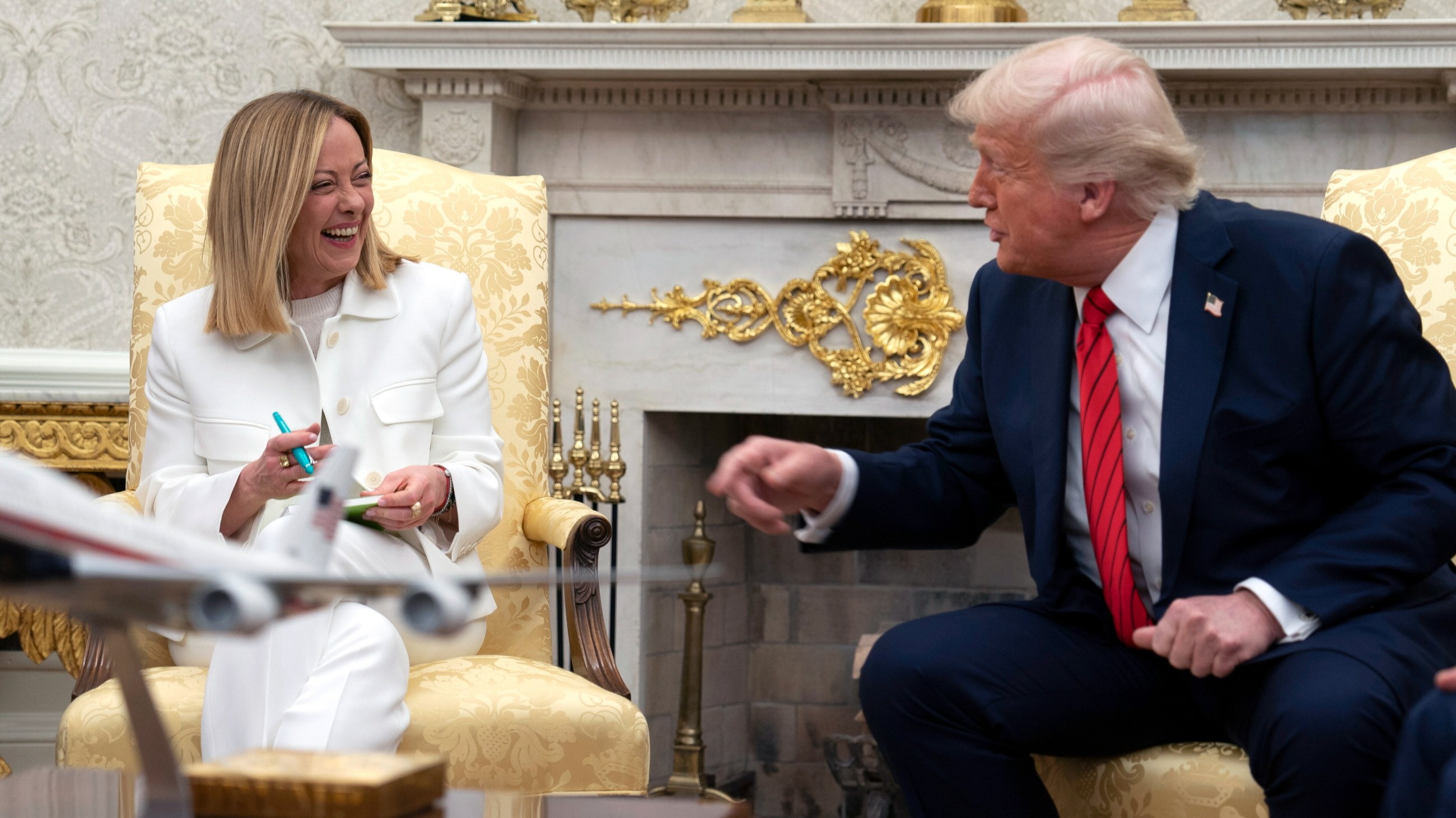 Premier Włoch spotkała się Trumpem. Nawiązała do jego dwóch ulubionych haseł