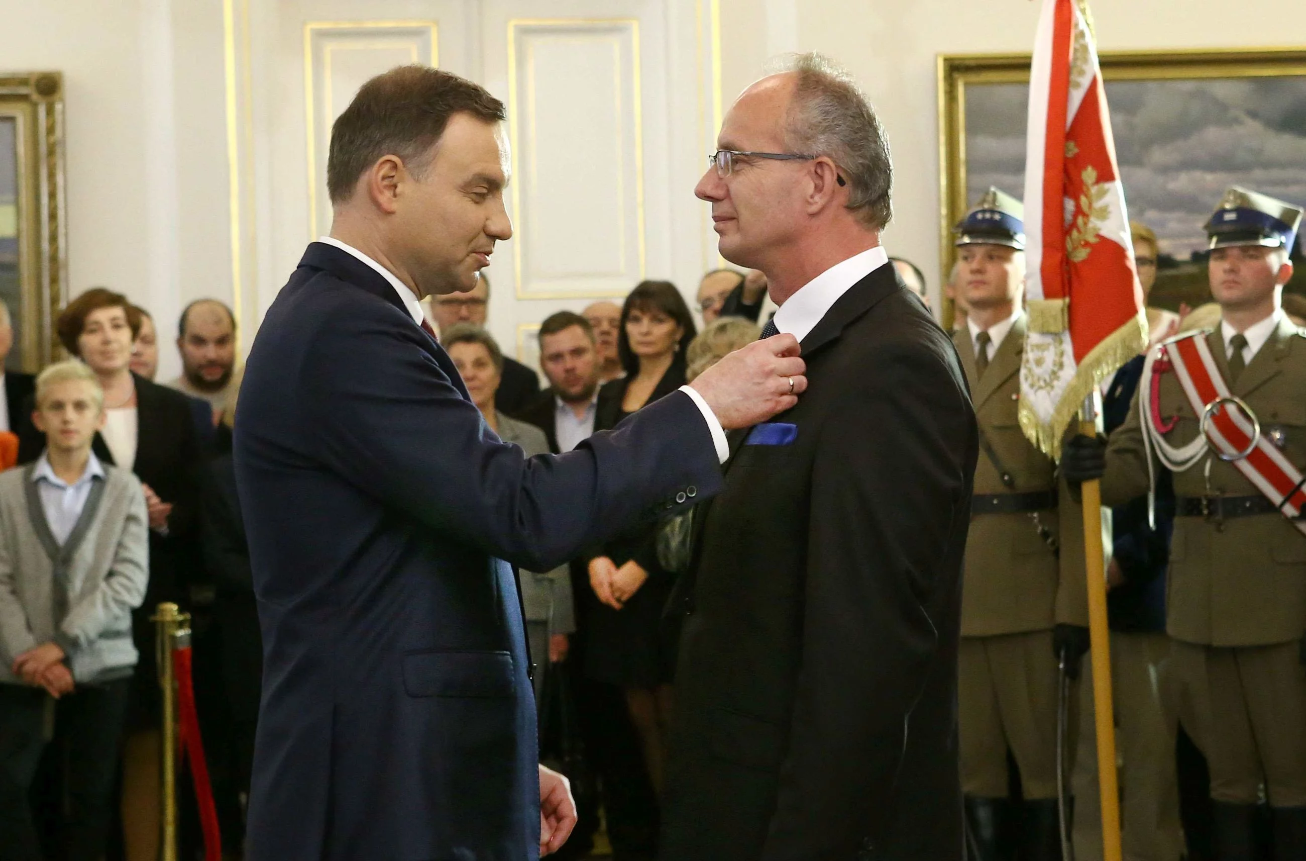 Prof. Krzysztof Szwagrzyk i prezydent Andrzej Duda