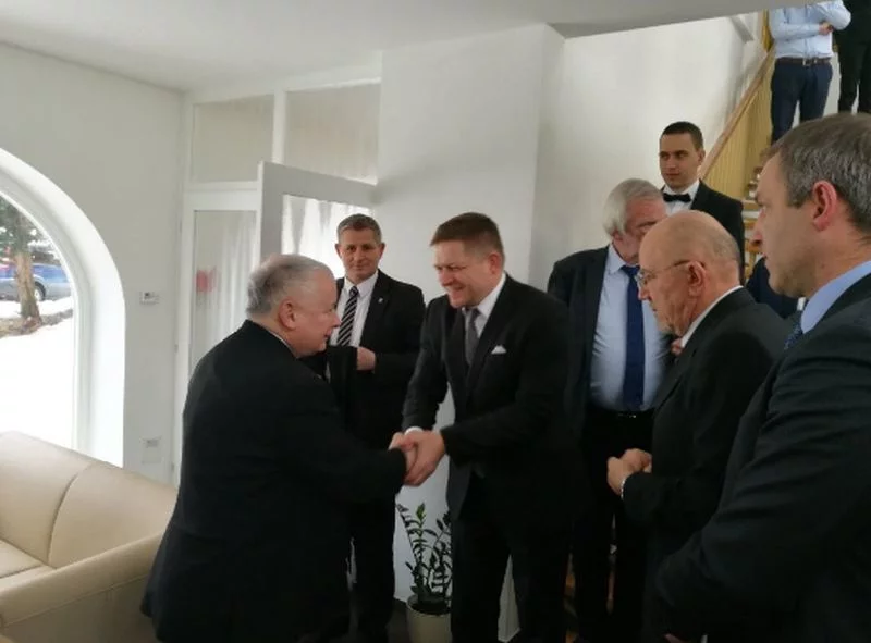 Jarosław Kaczyński i Robert Fico