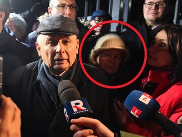 Prezes PiS Jarosław Kaczyński przed Aresztem Śledczym Warszawa-Grochów