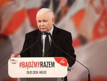Prezes PiS Jarosław Kaczyński w Kielcach
