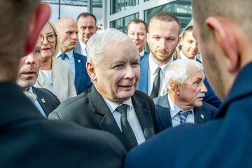 Prezes PiS Jarosław Kaczyński w Rzeszowie-Jasionce