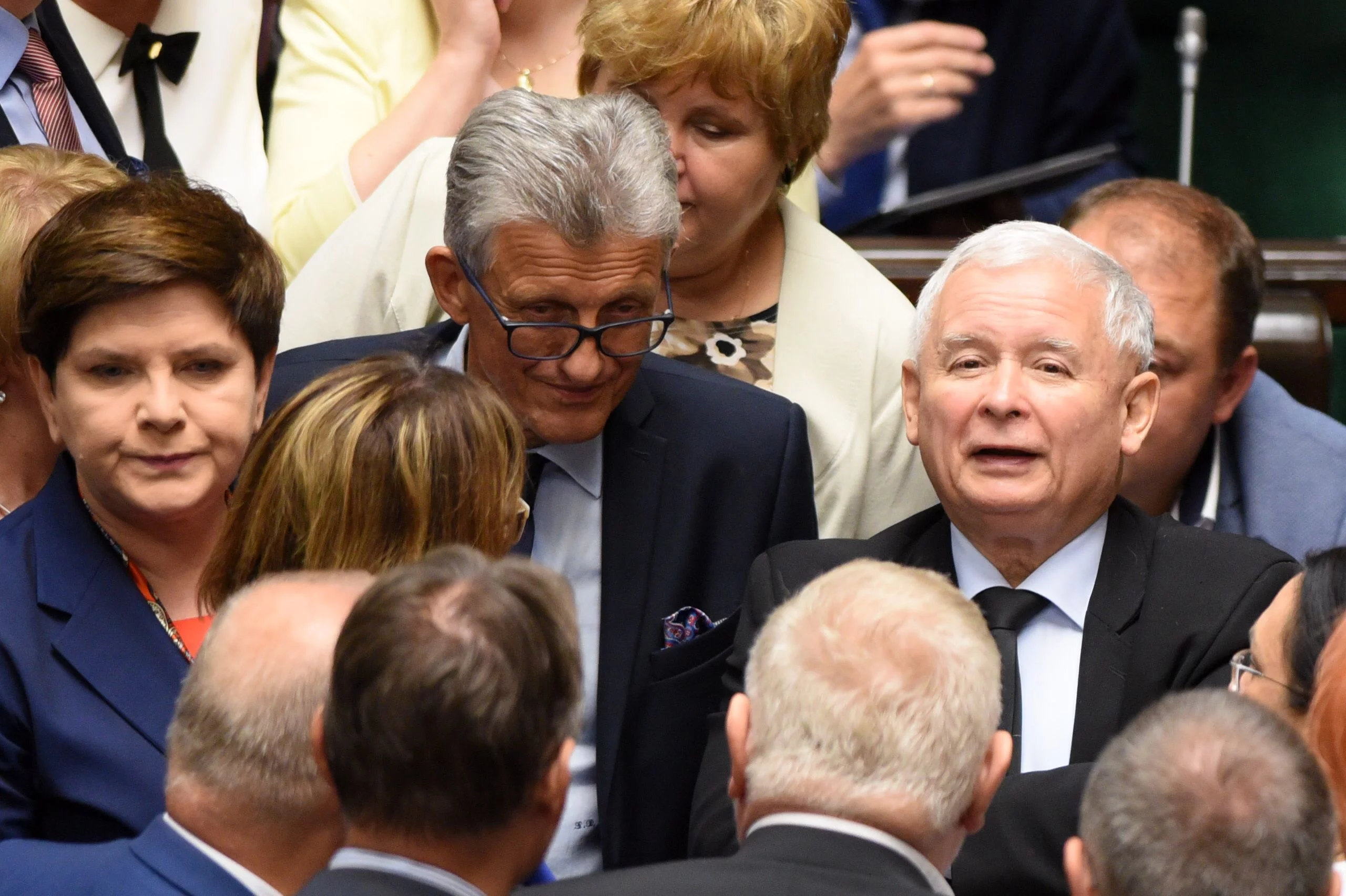 Jarosław Kaczyński w gronie polityków PiS