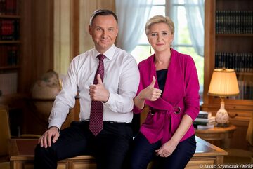Prezydent Andrzej Duda i Agata Kornhauser-Duda