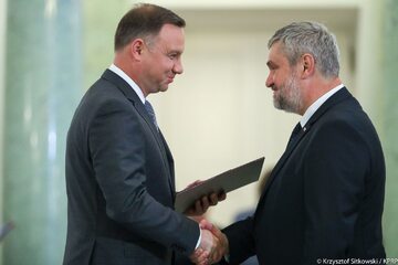 Prezydent Andrzej Duda i minister Jan Krzysztof Ardanowskich