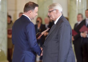 Prezydent Andrzej Duda i minister spraw zagranicznych Witold Waszczykowski