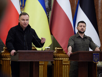 Prezydent Andrzej Duda i prezydent Wołodymyr Zełenski w Kijowie