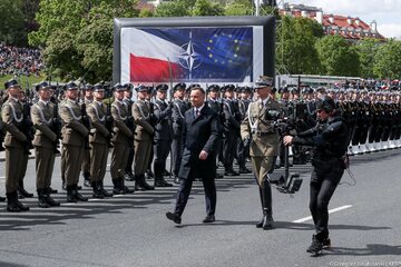 Prezydent Andrzej Duda na defiladzie „Silni w sojuszach”
