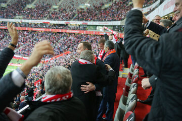Prezydent Andrzej Duda na meczu Polska-Armenia na Stadionie Narodowym