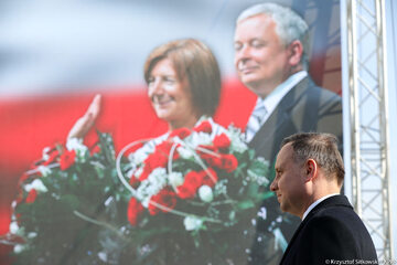 Prezydent Andrzej Duda na obchodach rocznicy katastrofy smoleńskiej