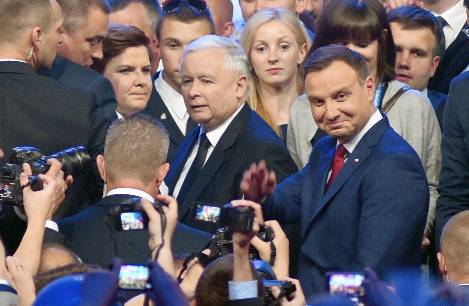Prezydent Andrzej Duda, premier Beata Szydło, prezes PiS Jarosław Kaczyński