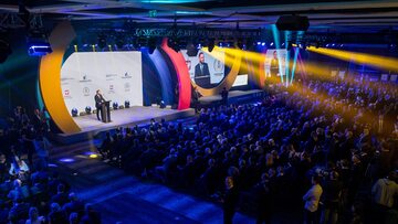 Prezydent Andrzej Duda przemawia na I Europejskim Kongresie Sportu i Turystyki