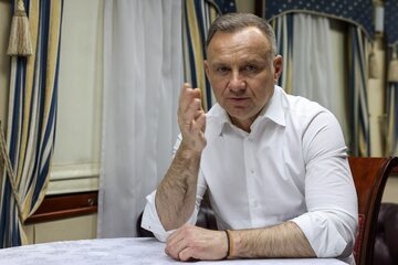 Prezydent Andrzej Duda w drodze na spotkanie z Wołodymyrem Zełenskim w Kijowie